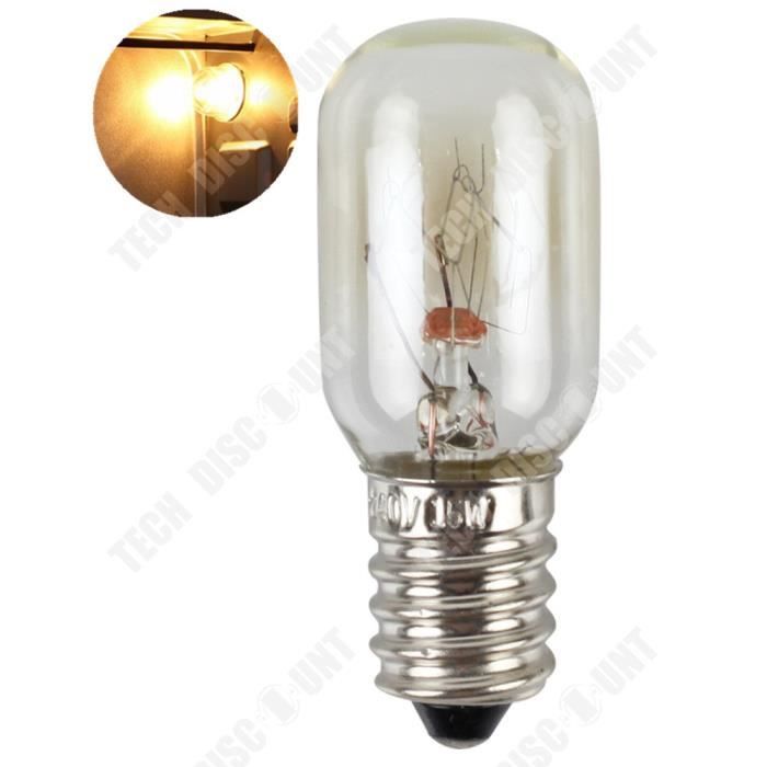 E14 15W réfrigérateur ampoule LED lampe à filament de tungstène ampoules  lumière jaune 