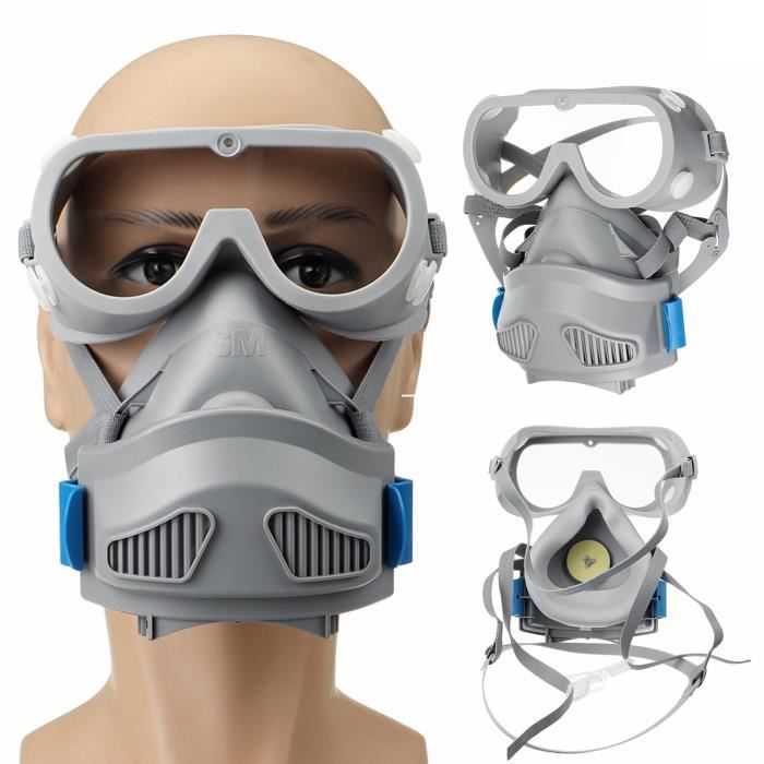 Masque à Gaz Masque Intégral Protection Peinture Respirateur Chimique  Contre Vapeur Toxique - Cdiscount Bricolage