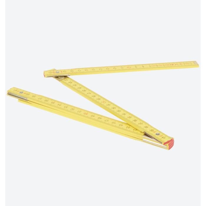 Mètre Pliant En Bois 1M Gradué Sur Les 2 Faces[u2461] - Cdiscount Bricolage