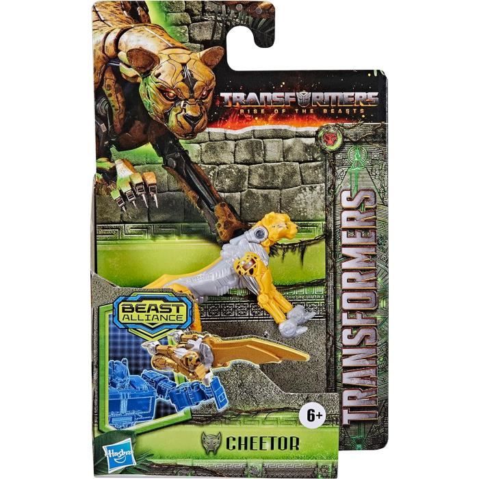 Figurine Transformers - Hasbro - Cheetor - 76 cm - Jouet Beast Battle Masters - Jaune