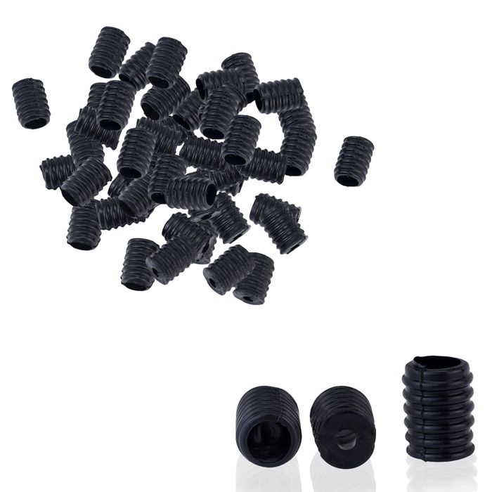 Lot De 10 Arrêts De Cordon Plastique Noir Uxcell - Serrage Réglable 27x12mm Pour Câbles, Ficelles
