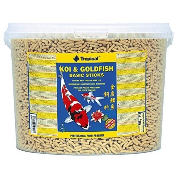 Nourriture pour poissons - TROPICAL - KOI & GOLDFISH BASIC STICKS - 11 L - Extrudés - Granulés