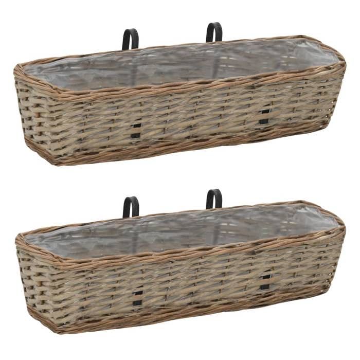 vidaXL Jardinière balcon Osier