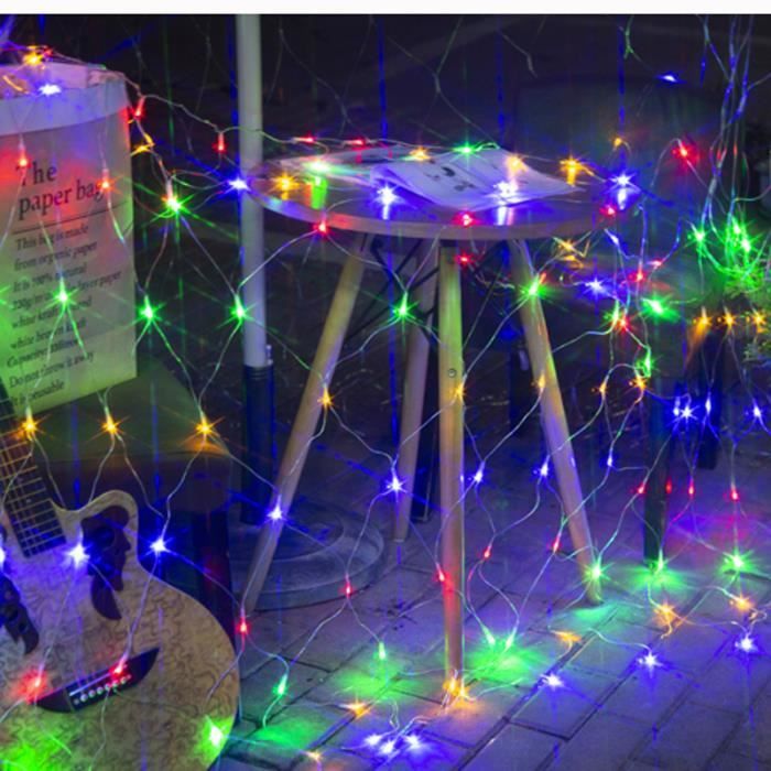 zootop LED Guirlandes Lumineuses 3mx2m 200 LEDs Maille Connectable Guirlandes Lumineuses 8 Modes Guirlandes De Noël pour Jardin Intérieur Extérieur Mariage Décoration d'Arbre de Noël Blanc Pur