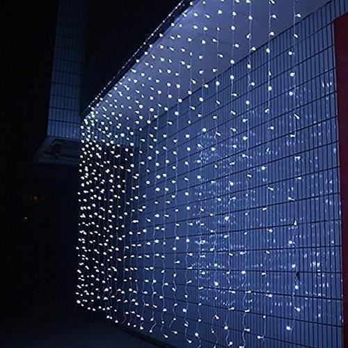 Rideau De Fond LED Starlight 3x4m - Noir, 216 Lumières, Avec Télécommande