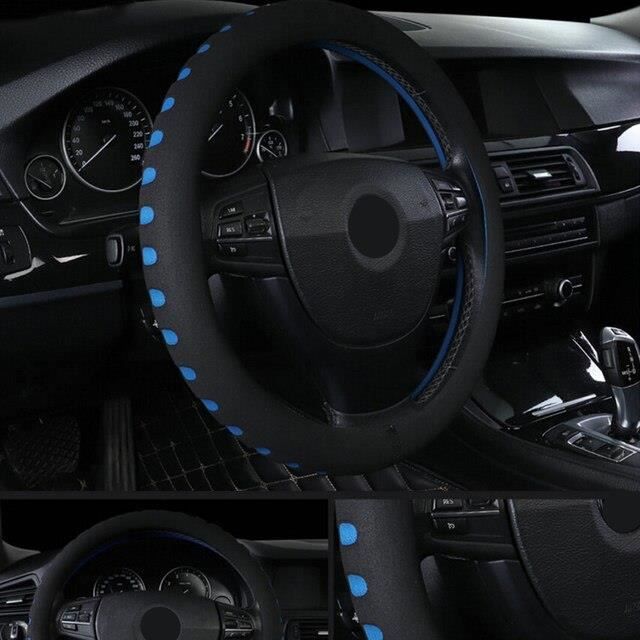 Housse De Volant Pour Renault Master III (2010-2024) - Cuir Microfibre Antidérapant, Diamètre 37-38 Cm, Design Sportif