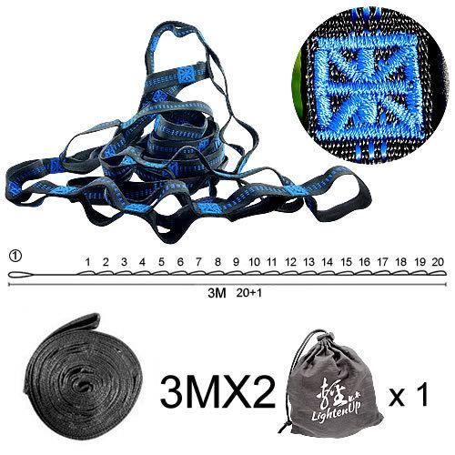 Lot De 3 Sangles De Suspension Pour Hamac/balançoire - Nylon - 30 Cm - Noir