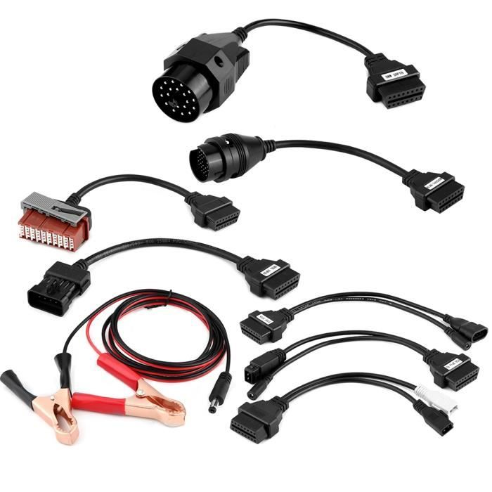 câbles de diagnostic de voiture 8 pièces OBD2 OBDII câbles connecteurs pour TCS CDP DS150E outils de Diagnostic de