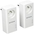 NETGEAR PLP1000-100FRS Pack de 2 prises CPL 1000 Mbps avec Prise filtrée et Port Ethernet Compatibles avec tous les modèles de la ga-1