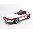 Voiture Miniature de Collection - GREENLIGHT COLLECTIBLES 1/18 - CHEVROLET Corvette C4 Coupe - A Team - 1984 - Blanc / Rouge - 13532-1