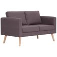 @Home9263Super Canapé à 2 places Canapé de relaxation Haut de gamme & Confortable - Sofa Canapé droit Salon Tissu Taupe-1