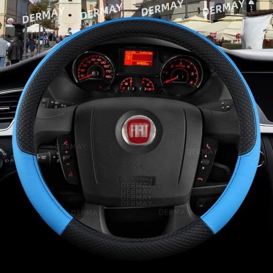 Housse De Volant En Microfibre Cousue Main – Pour Fiat Ducato 2006-2019 & Peugeot Boxer 2006-2019 – Noir Avec Ligne Élégante, Confort & Style Sportif