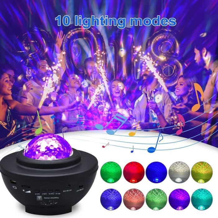 Star projector Ocean Wave Projector LED Night Light with Music