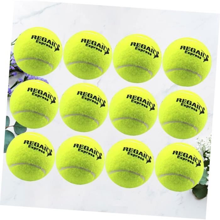 12 Pièces Balles De Tennis D'Entraînement Pratiquer des Balles De Tennis  Balles De Tennis pour Machine Accessoire De Tennis [521] - Cdiscount Sport