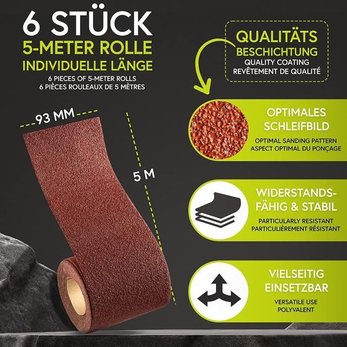 Rouleau Abrasif Non-Tissé Contura - Grain 600 Très Fin - 1000mm