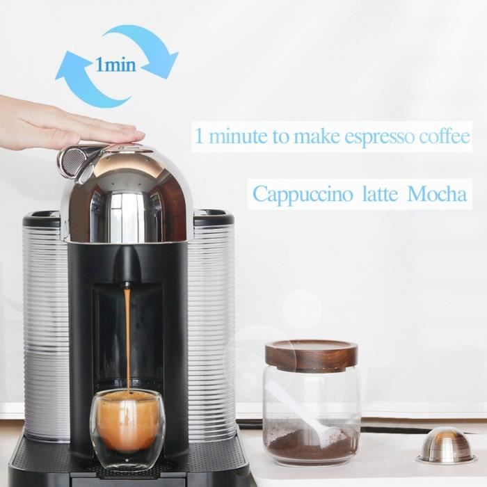 Capsules de café rechargeables en acier inoxydable, pour Nespresso