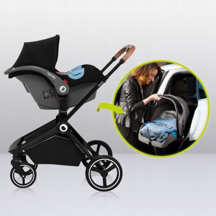 LIONELO Mika poussette bébé confort 3 en 1, poussette compacte, nacelle,  siège auto, porte-bébé, moustiquaire, un chauffe-pieds un habillage de  pluie, 3 en 1, pousette bebe complet (gris graphite) : : Bébé