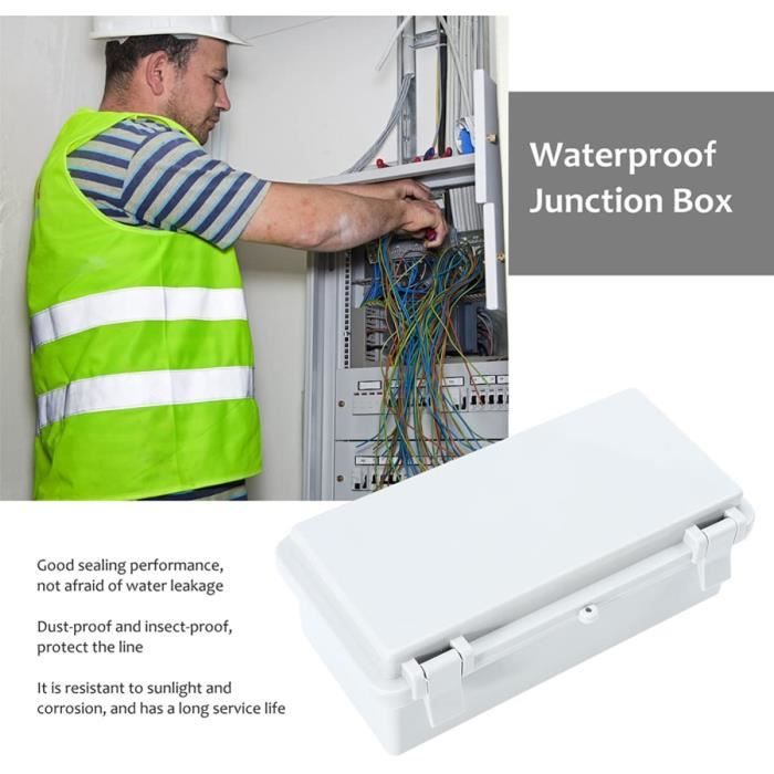 Boîte De Jonction étanche Extérieure En ABS - 200x150x100 Mm - IP67 - Avec Plaque De Montage - Pour Projets électriques