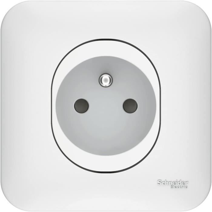 Prise De Courant Schneider Electric Ovalis 16A – Blanc, Mécanisme D'occasion