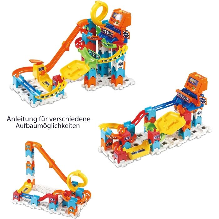 Circuit à Billes électronique VTech Marble Rush – 73 Pièces + Lanceur Et Looping – Dès 4 Ans