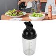 Zerodis bouteille de vinaigrette Shaker à vinaigrette 200 ml sans BPA pour éviter les fuites pot à vinaigrette avec couvercle-2