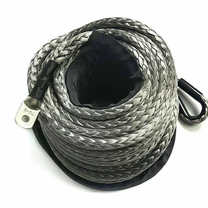 VEVOR Corde du Treuil Cable en Acier 10 mmx15 m Crochet Pivotant