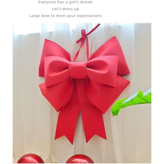 Grand Nœud Rouge Fait À La Main - Nœud Géant Pour Voiture - Saint Valentin  - Cadeau De Noël - Décoration De Mariage Et D'Ann[n1202] - Cdiscount Maison