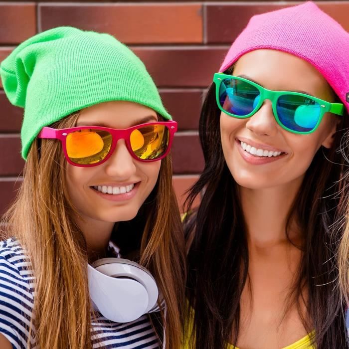 Nerd Lot De Lunettes De Soleil Colorees Pour Femme Et Homme u7498 Achat Vente lunettes de soleil Cdiscount