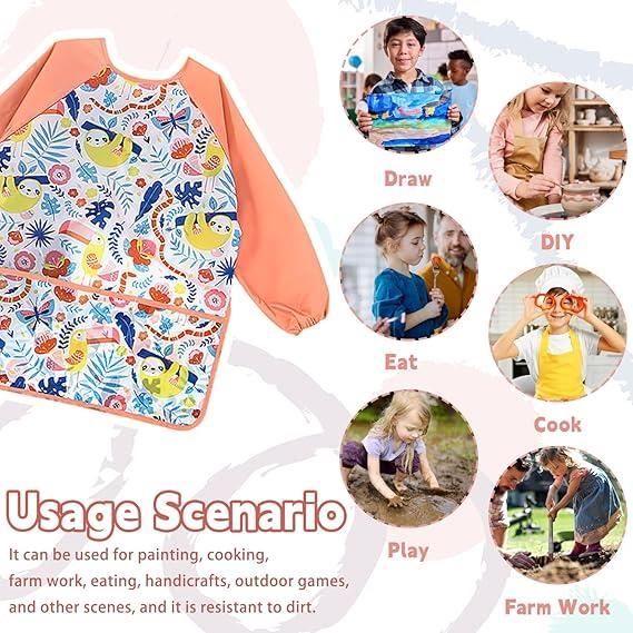 Tablier transparent pour enfants - MLBQ - Imperméable - Anti-sale - 50 cm de long - 45 cm de Tablier transparent pour enfants - MLBQ - Imperméable - Anti-sale - 50 cm de long - 45 cm de