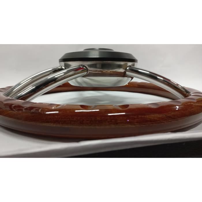 Volant Bateau 5 Branches Acier Inoxydable - Diamètre 32/35/40/45 Cm - Moyeu Conique - Poli Haut De Gamme