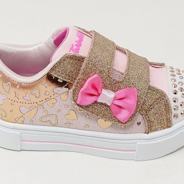Basket SKECHERS Twinkle Sparks Rose Fille Rose Cdiscount