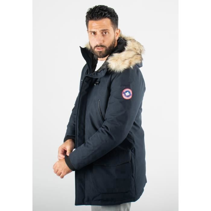 Doudoune homme PARAGOOSE MARIO Navy - Longue - Chaud - Polyester -  Fermeture zippée