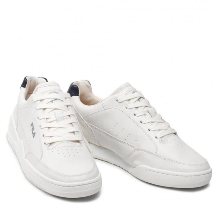 Baskets Homme FILA TOWN CLASSIC PM Cuir Blanc a Lacets Confortable Blanc Cdiscount Chaussures