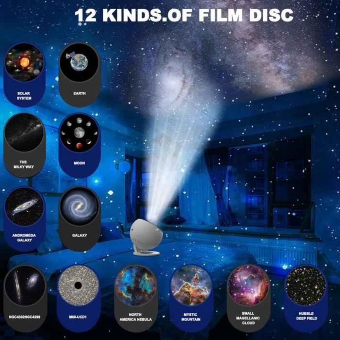 Projecteur de ciel étoilé.plafond avec 12pcs Films Discs, Quite