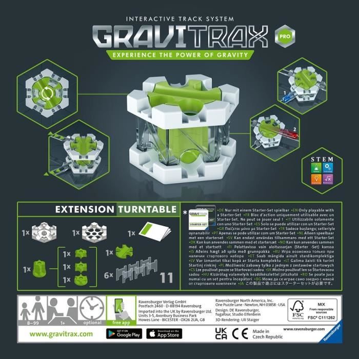 GraviTrax PRO Bloc d'action Turntable - Ravensburger - Circuit de billes  créatif STEM - Cdiscount Jeux - Jouets