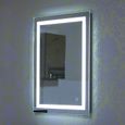 60*80 cm Miroir Lumineux à LED pour salle de bain-3
