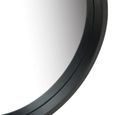 4447TOP CHOIX- Luxusmode-Miroir Rond Mural Suspendu mode Miroir mural avec sangle 60 cm Noir Taille:120 x 3 cm-3