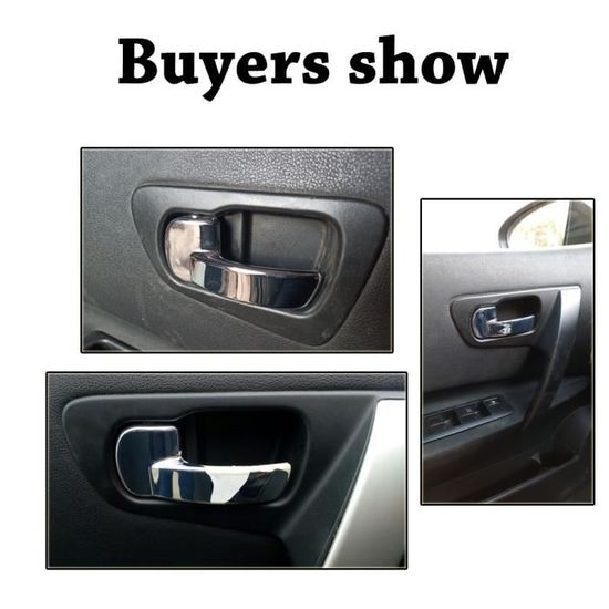 Poignées De Porte Intérieure Pour Nissan Qashqai J10 2007-2015 - Lot Gauche + Droite - Référence OEM 80944JE50A 80945JE50A - 10