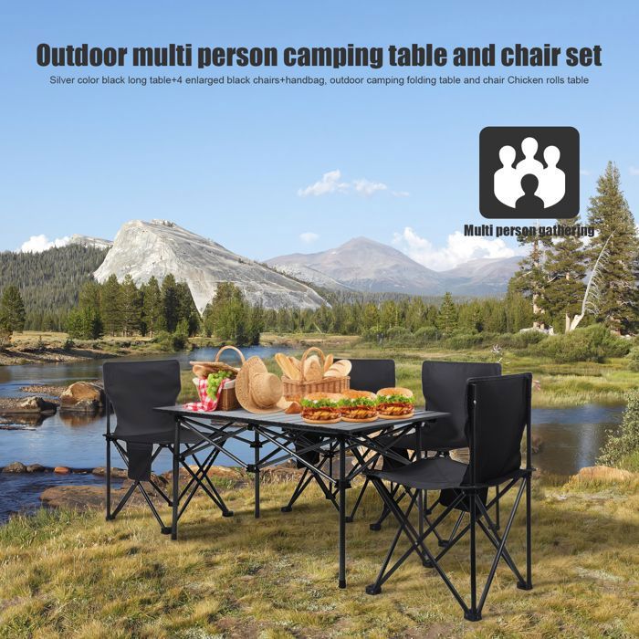 Table De Camping Pliante Heavy Duty – Tissu Camouflage Et Métal – Plateforme Chasse NEUF