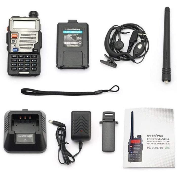 Baofeng UV-5R Talkie-walkie FM Radio Avec Double Bande-Noir - Prix pas cher