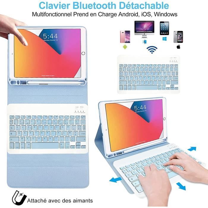 Étui clavier et souris RVB pour iPad 10,5 - Multifonctionnel QWERTY