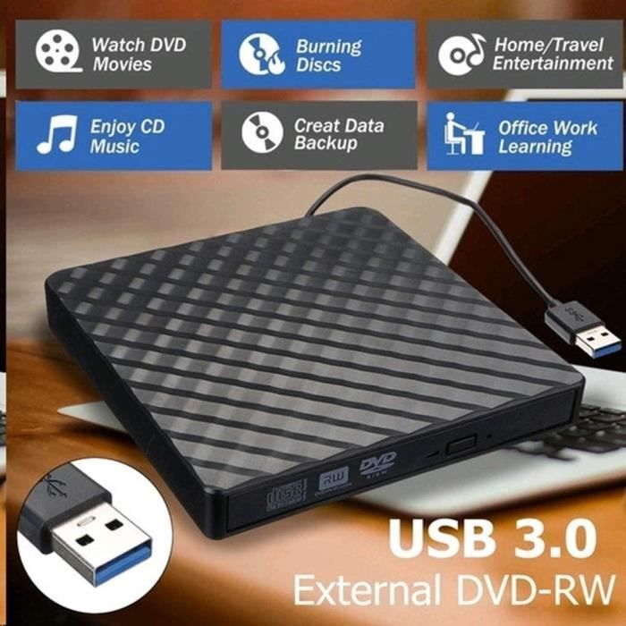 Graveur Lecteur CD-DVD-RW Disque Dur USB3.0 INAC01 - Cdiscount Informatique