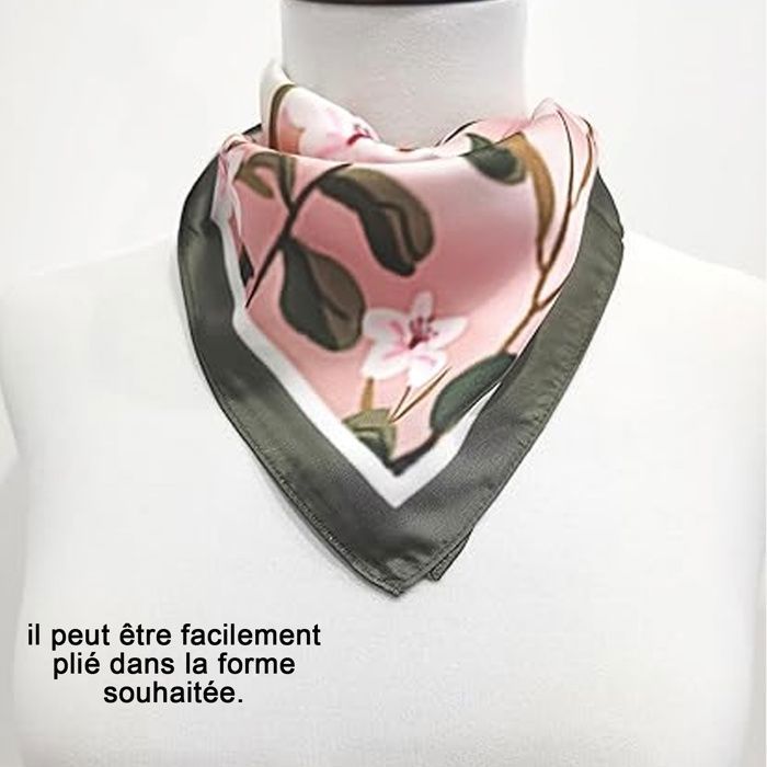 Foulard En Soie Haut De Gamme Écharpes INN® 53 X 53 Cm Foulard En Soie