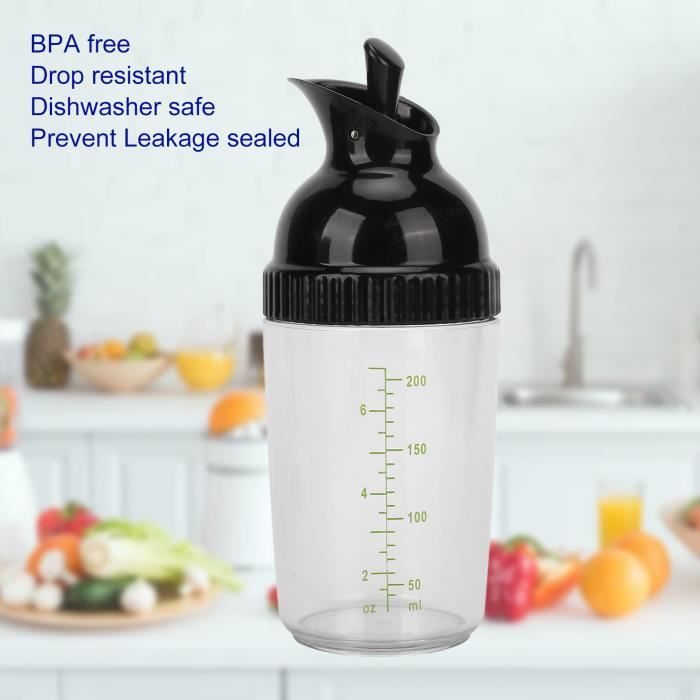 Zerodis bouteille de vinaigrette Shaker à vinaigrette 200 ml sans BPA pour  éviter les fuites pot à vinaigrette avec couvercle - Cdiscount Maison