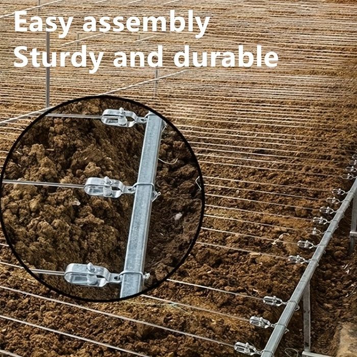 Lot De 6 Tendeurs à Fil Œil-Œil M10 – Acier Zingué BZP Onestopdiy – Gris Métallique