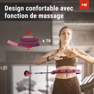 Hula Hoop Fitness Intelligent – 24 Positions Réglables, Boule De Poids, Massage 360°, Silencieux – Pour Adultes Et Débutants, Taille 48 à 130 Cm