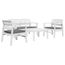 4 Pcs Ensemble Complet Mobilier Salon De Jardin Ensemble Repas De
