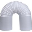 Tuyau d'Evacuation Flexible - Universel pour Climatiseur Mobile - 2M*13CM - Blanc