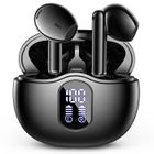 DJOIN Écouteurs sans Fil Écouteur Bluetooth 5.3 Son Stéréo Hi-Fi IPX7 Étanchéité Écran LED Contrôle Tactile 24H d'Autonomie