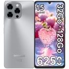 DOOGEE NOTE 58 Smartphone Pas Cher - 32(8+24)Go + 128Go/2TB - 6250mAh - Android 15 - 6.75 " Caméra 16MP Double SIM/OTG/NFC Argent